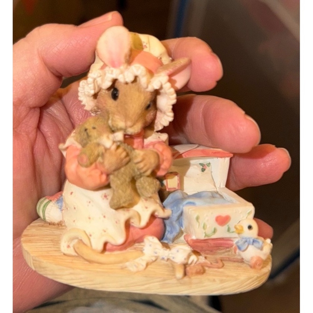 Priscilla Hillman Hush My Baby Doll Mouse Figurine 1995 Enesco